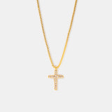 Cadena Cruz Preziosa en Oro laminado 18k