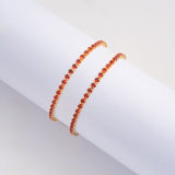 Pulseras Tenis  Pigeon Blood en Oro laminado 18k Para Pareja