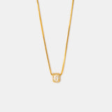 Cadena Crown Cut mini en Oro laminado 18k