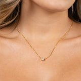 Cadena Crown Cut mini en Oro laminado 18k