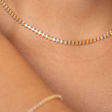 Cadena Tenis Marquise en Oro laminado 18k