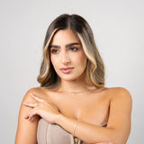 Cadena Tenis Marquise en Oro laminado 18k