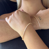 Pulseras Tenis Rose en Oro laminado 18k Para Pareja