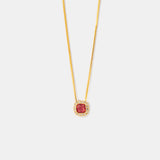 Cadena Fire Eyes Cushion en Oro laminado 18k