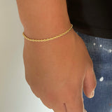 Combo Lazo, Cadena + Pulsera en oro laminado 18k para Caballero