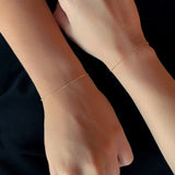 Pack Amistad 3 Pulseras Cola de Raton en Oro Laminado 18k
