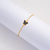 Pulsera Papillon Noir en Oro laminado 18k