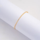 Pulsera Tenis Gruesa en Oro laminado 18k