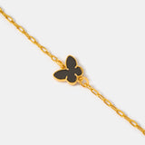 Pulsera Papillon Noir en Oro laminado 18k