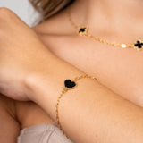 Pulsera Hart Noir en Oro laminado 18k
