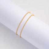 Pulseras Tenis Delgada en Oro laminado 18k Para Pareja