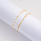 Pulseras Tenis Gruesa en Oro laminado 18k Para Pareja