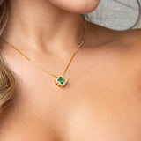 Cadena Klaver Luxe Verde en Oro laminado 18k