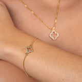 Pulsera Klaver Lumi Cristal en Oro laminado 18k