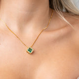 Cadena Klaver Luxe Verde en Oro laminado 18k