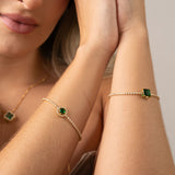 Pulsera Carré Vert en Oro laminado 18k