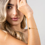 Pulsera Papillon Noir en Oro laminado 18k