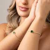 Pulsera Carré Vert en Oro laminado 18k