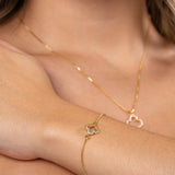 Pulsera Klaver Lumi Cristal en Oro laminado 18k