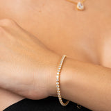 Pulseras Tenis Gruesa en Oro laminado 18k Para Pareja