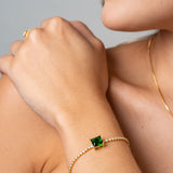 Pulsera Carré Vert en Oro laminado 18k