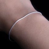 Pack Amistad 3 Pulseras Cola de Raton en Plata Ley 925
