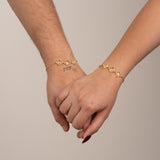 Pulsera Vc Cristal en Oro laminado 18k