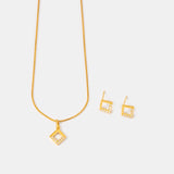 Combo Pure, Cadena Veneciana + Dije + Topos en Oro laminado 18k