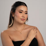 Combo Cadena Eslabón + Dije Ala + Pulsera Eslabón en Oro laminado 18k para Dama