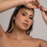 Combo Cadena Eslabón + Dije Corazón + Pulsera Cola de Ratón en Oro laminado 18k para Dama