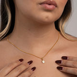 Combo Cadena Eslabón + Dije Huellita + Pulsera Fígaro en Oro laminado 18k para Dama
