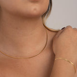 Combo Choker Oasis + Pulsera Oasis en Oro laminado 18k para Dama