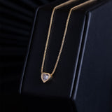 Cadena Corazón Cristal en Oro laminado 18k Para Dama