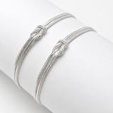 Pulseras Unity en Plata Laminada Para Pareja