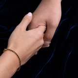 Pulseras Tenis Negra en Oro laminado 18k Para Pareja