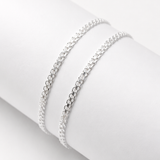 Pulseras Bismarck en Plata Laminada Para Pareja