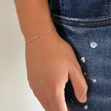 Pulsera Fígaro en Oro Rosado Laminado