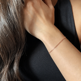 Pulsera Fígaro en Oro Rosado Laminado