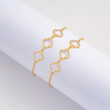 Pulseras Vc Cristal en Oro laminado 18k Para Pareja