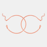 Pulseras Eslabón Plano en Oro Rosado Laminado Para Pareja