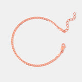 Pulsera Eslabón Plano en Oro Rosado Laminado