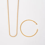 Combo Lazo, Cadena + Pulsera en oro laminado 18k para Caballero
