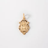 Dije Milagrosa Tallada Light en Oro laminado 18k