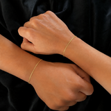 Pulsera Oasis Diamantada en Oro laminado 18k para Pareja