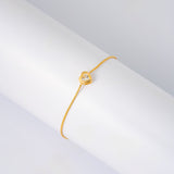 Pulsera Corazón Cristal en Oro laminado 18k