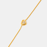 Pulsera Corazón Cristal en Oro laminado 18k