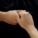 Pulseras Cola de Ratón en Plata Laminada Para Pareja