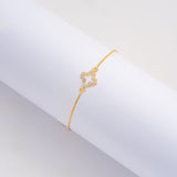 Pulsera Klaver Lumi Cristal en Oro laminado 18k