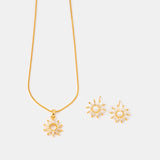 Combo Shine, Cadena Veneciana+ Dije + Topos en Oro laminado 18k