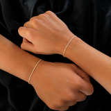 Pulsera Tenis delgada en Oro laminado 18k
